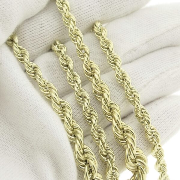 Gouden gedraaide schakel collier | 48 cm