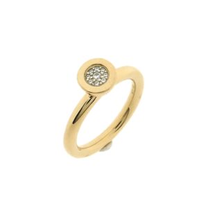 14 karaat gouden 'Phlox' ring met diamant; 0,045 ct. | Bron Jewelry