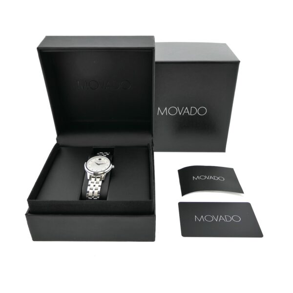 Movado 1881; Automatisch dameshorloge met MOP en diamanten wijzerplaat; 0607486