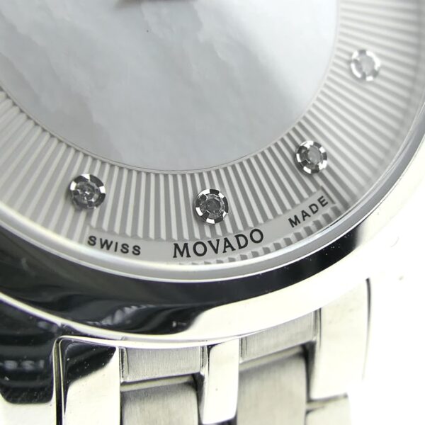 Movado 1881; Automatisch dameshorloge met MOP en diamanten wijzerplaat; 0607486