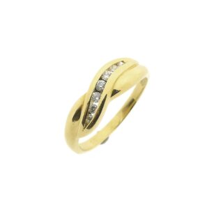 14 karaat gouden subtiele ring met zirconia