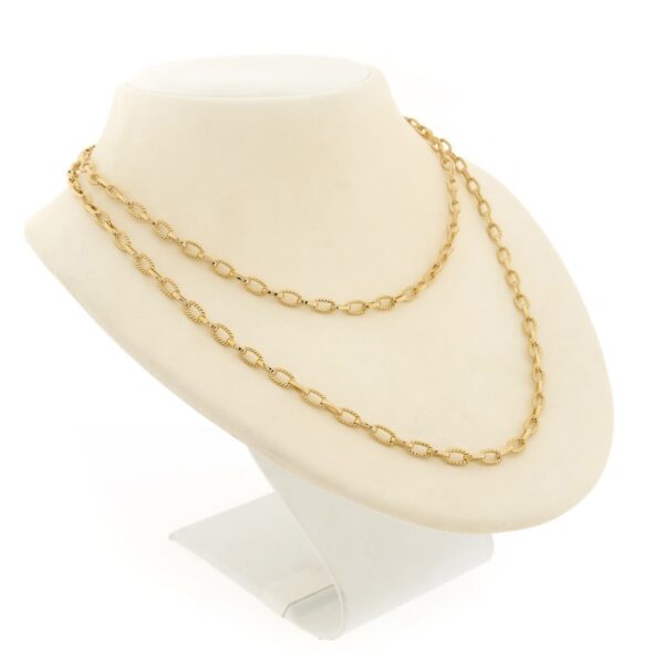18 Krt. Gouden anker schakel ketting/sautoir | 97 cm