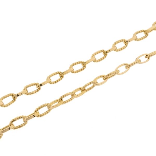 18 Krt. Gouden anker schakel ketting/sautoir | 97 cm