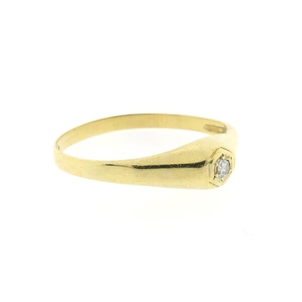 Gouden ring met diamant 0,03 ct.