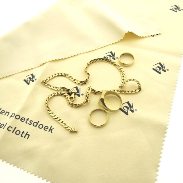 Juwelen poetsdoek; Extra groot; voor gouden en zilveren sieraden; 30 x 36 cm