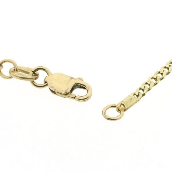 Gouden gesloten Figaro schakel ketting | 45 cm