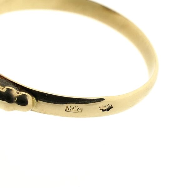 Gouden ring met bloedkoraal | Antiek