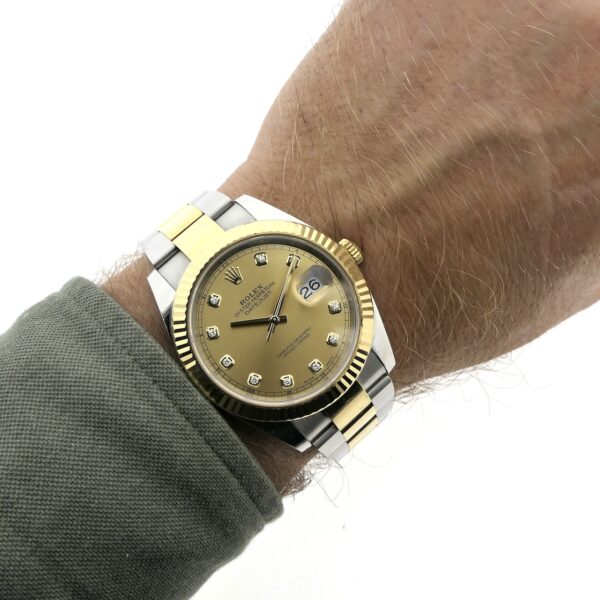 Rolex Datejust 41mm 126333; 18k. Goud/stalen heren horloge met diamanten