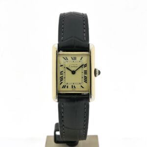 Cartier Tank Vermeil 3 096505; Vintage mechanisch dames horloge
