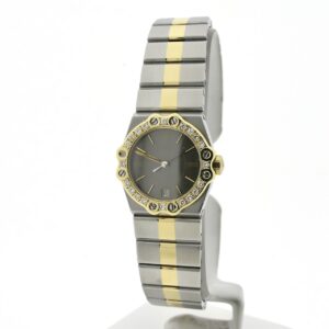 Chopard St. Moritz 8024; 18k. goud/stalen dames horloge met diamanten