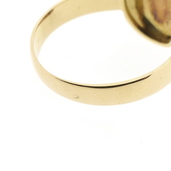 Gouden heren ring met granaat stenen | Vintage