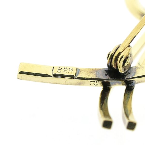 Vintage gouden broche met parel