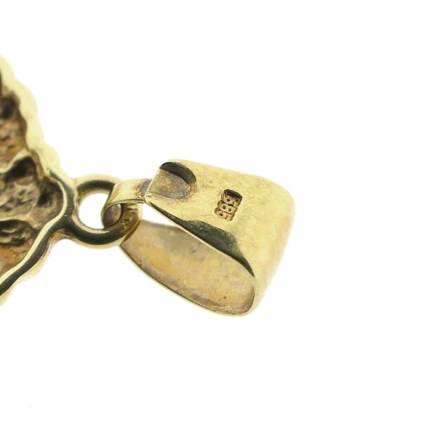 Gouden hanger van twee honden met zirconia