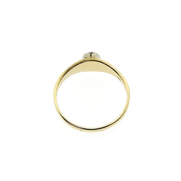 Bicolor gouden ring met diamant | 0,03 ct.