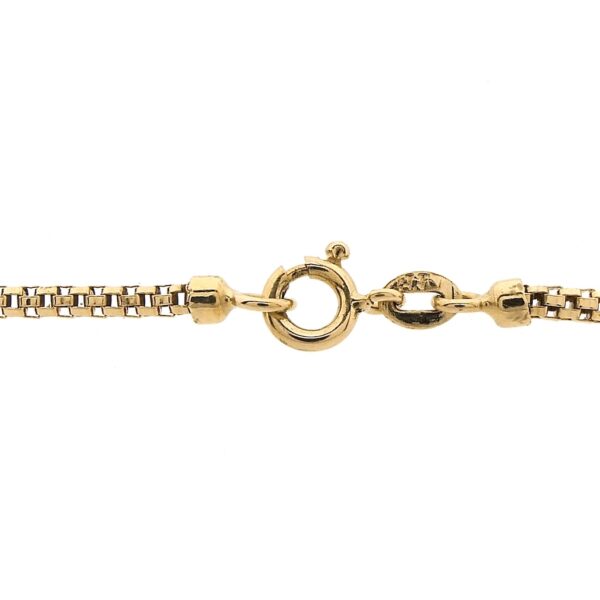 18 Krt. Gouden schakel ketting met vaste hanger | 46 cm