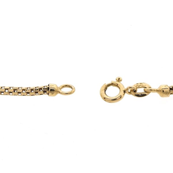 18 Krt. Gouden schakel ketting met vaste hanger | 46 cm