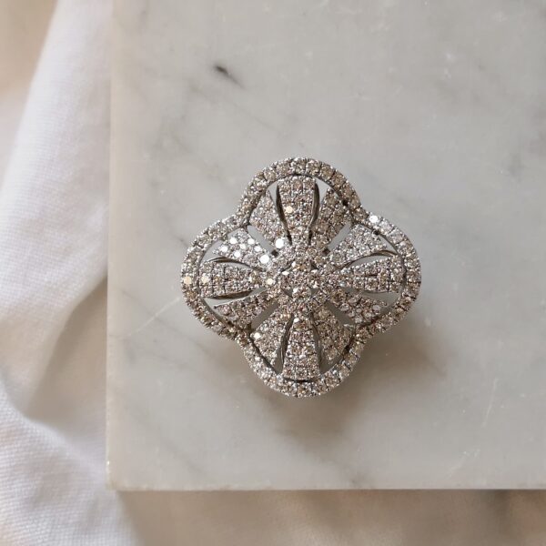 18 Krt. Witgouden hanger met diamanten 1,40 ct. | Vintage