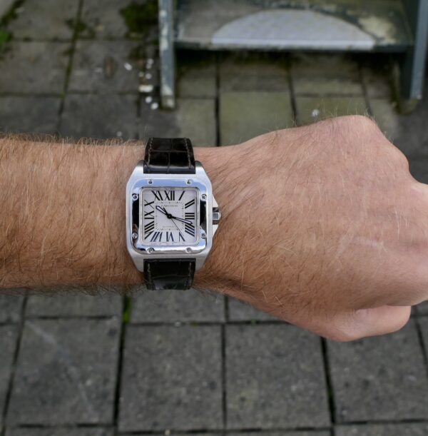 Cartier Santos 100 'Medium' Automatic 2878; Unisex horloge