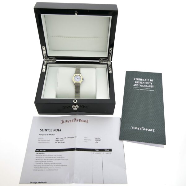 Cartier Santos Octagon Automatic; 18k. goud/stalen dames horloge