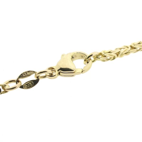 Gouden vierkante koningsschakel ketting | 80 cm