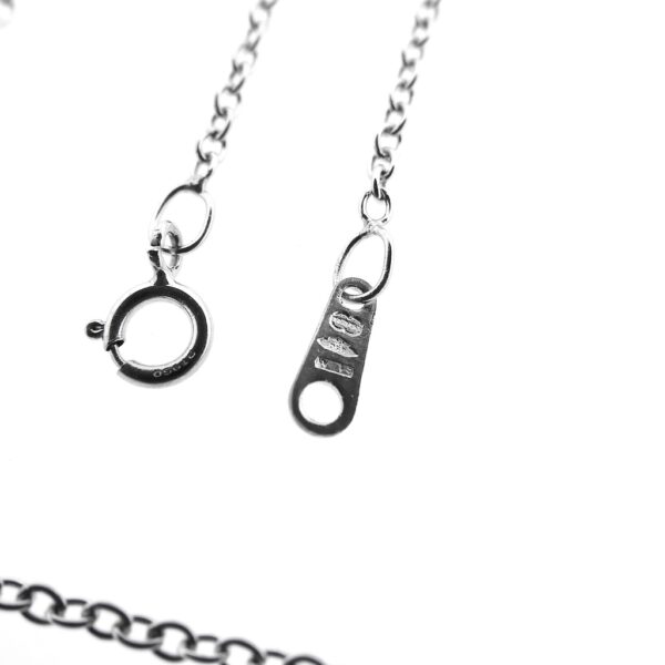 Platina anker schakel ketting | 42 cm