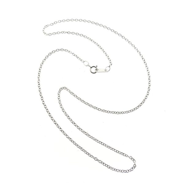 Platina anker schakel ketting | 42 cm