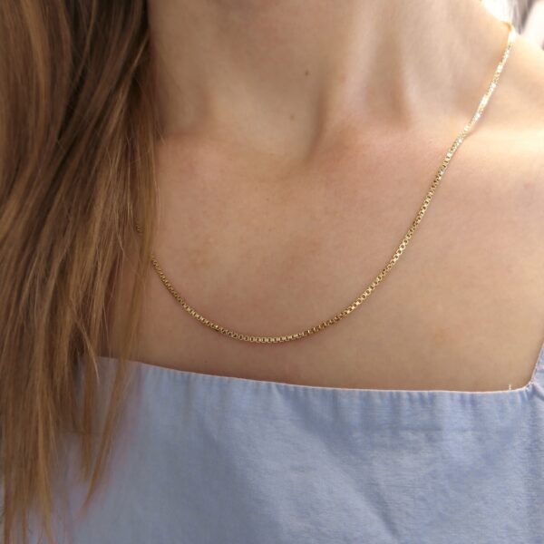 Gouden Venetiaanse schakel ketting | 52 cm