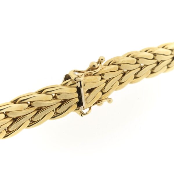 Gouden fantasie schakel collier | 42 cm