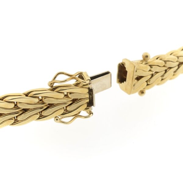 Gouden fantasie schakel collier | 42 cm