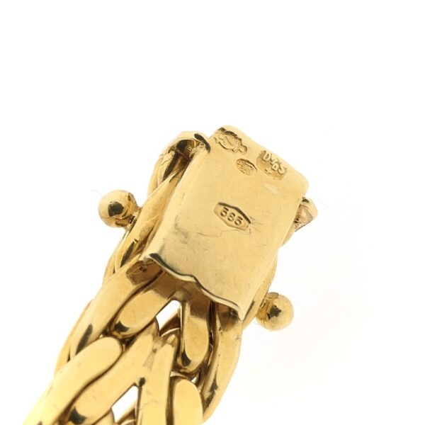 Gouden fantasie schakel collier | 42 cm