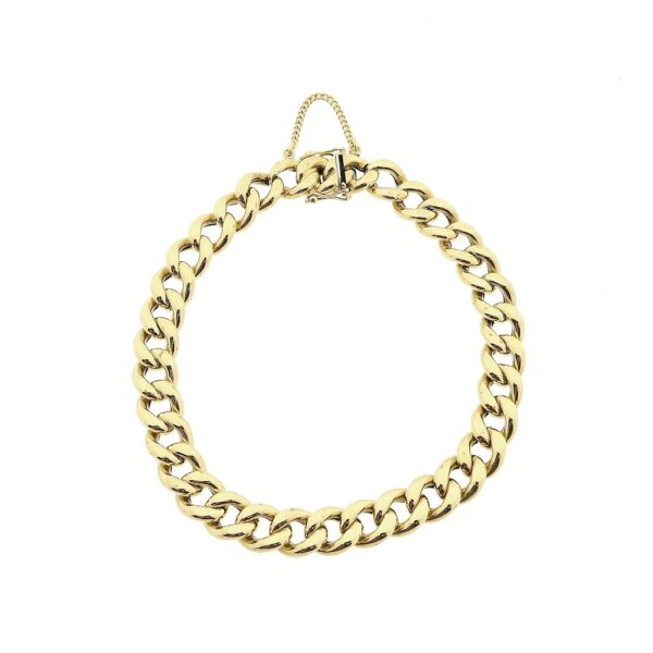 Gouden gourmetschakel armband | 21 cm