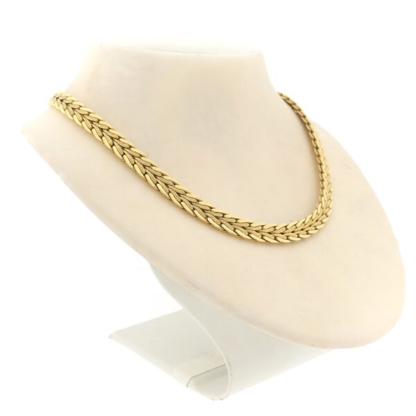 Gouden fantasie schakel collier | 42 cm
