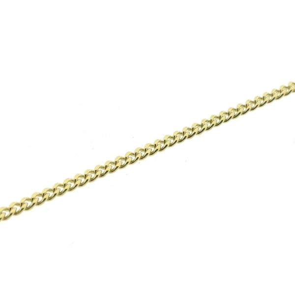 Gouden gourmetschakel ketting met vaste hanger | 42 cm