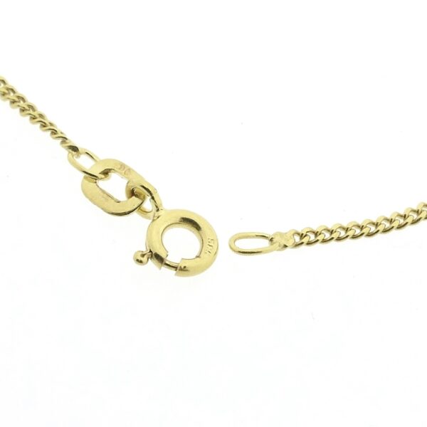 Gouden gourmetschakel ketting met vaste hanger | 42 cm