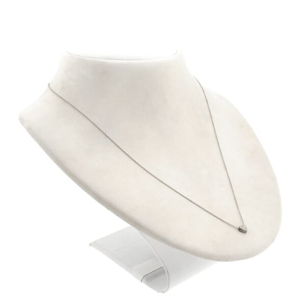 Witgouden ankerschakel ketting met vaste hanger | 45 cm