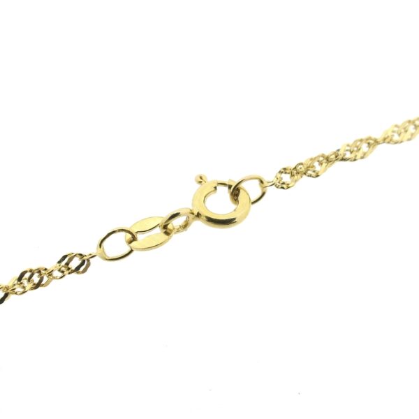 Gouden gedraaide schakel ketting | 46 cm