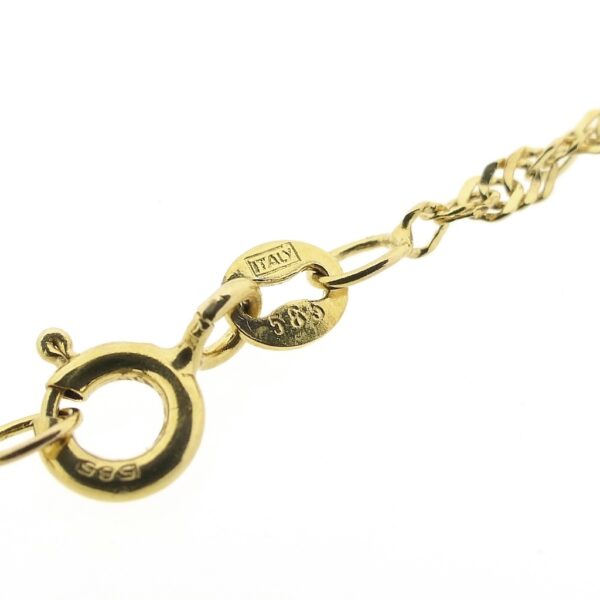 Gouden gedraaide schakel ketting | 46 cm