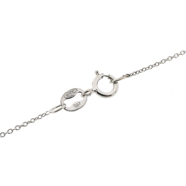Witgouden ankerschakel ketting met vaste hanger | 45 cm