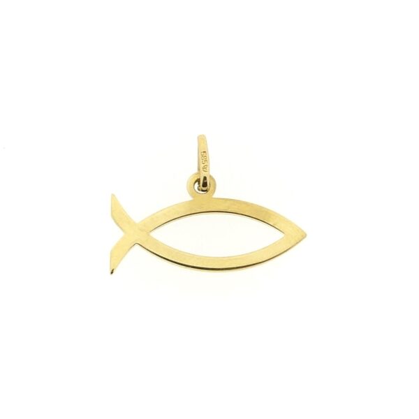 Gouden hanger van een ichthus vis