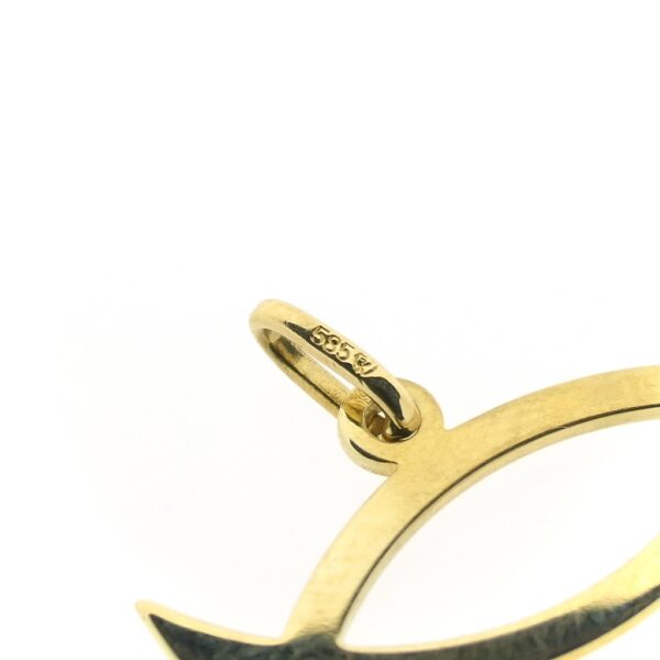 Gouden hanger van een ichthus vis