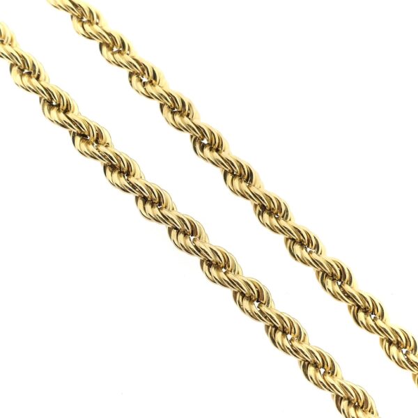 Gouden gedraaide schakel ketting | 47 cm