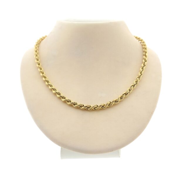Gouden gedraaide schakel ketting | 47 cm