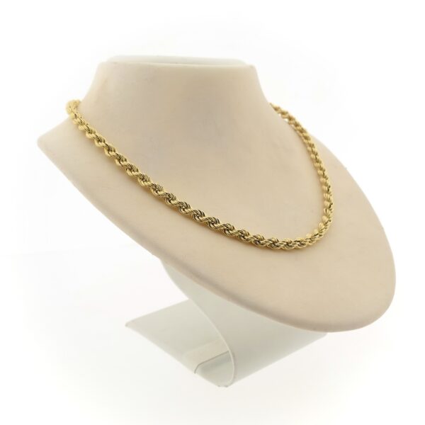 Gouden gedraaide schakel ketting | 47 cm