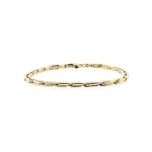 14 karaat bicolor gouden fantasieschakel armband