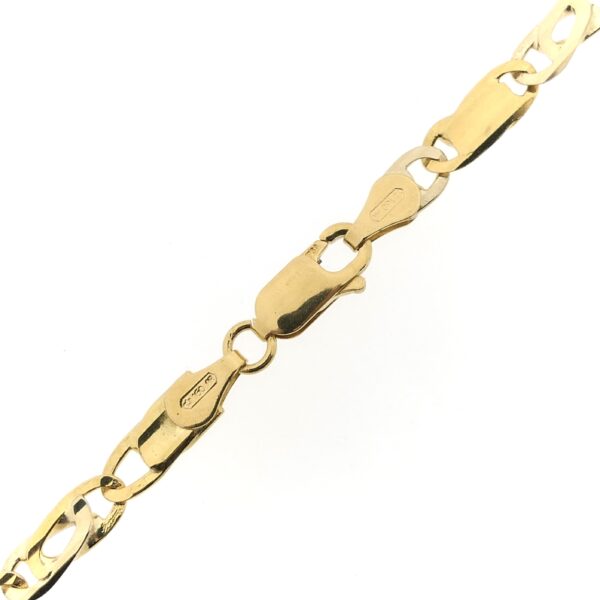 18 Krt. Bicolor gouden fantasieschakel ketting | 50 cm
