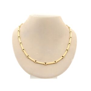 14 karaat geelgouden ketting met fantasie schakel