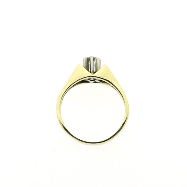 Gouden solitair ring met diamant | 0,07 ct.