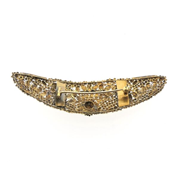 Antieke gouden broche met floraal design
