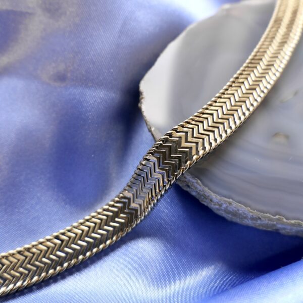 Gouden zigzag schakel armband | 19 cm