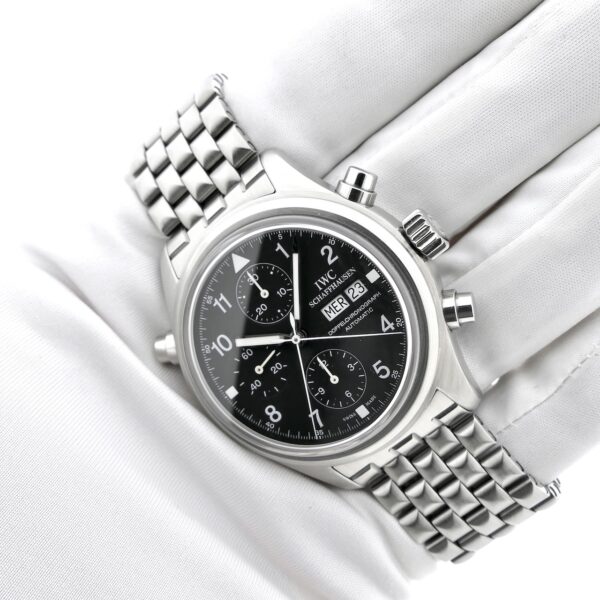 IWC Flieger 'Doppelchronograph' IW371319; Automatisch heren horloge met rattrapante chronograaf